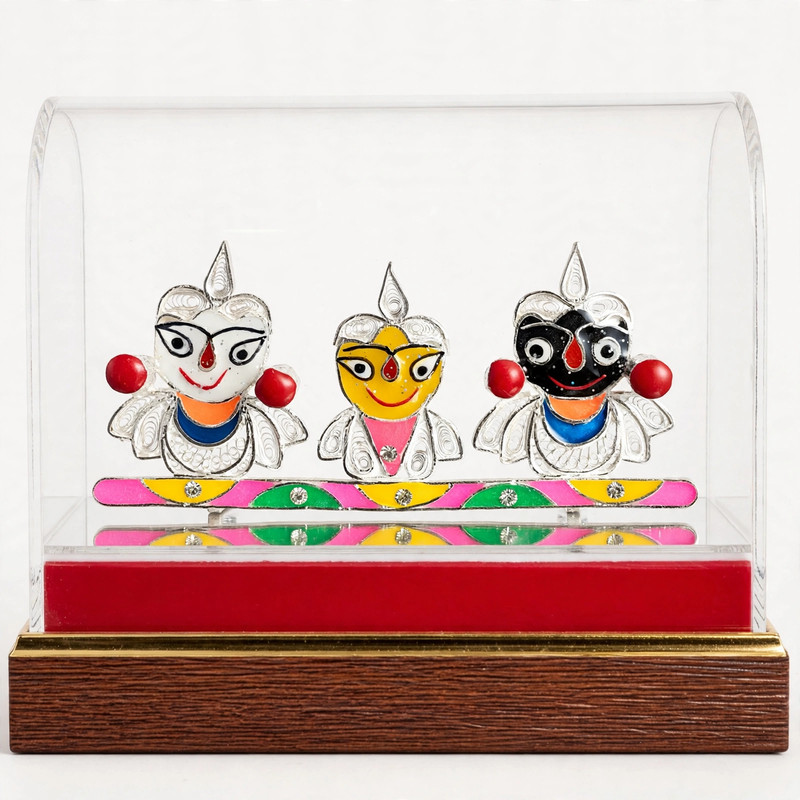 Silver Jagannath, Balabhadra & Subhadra Idol